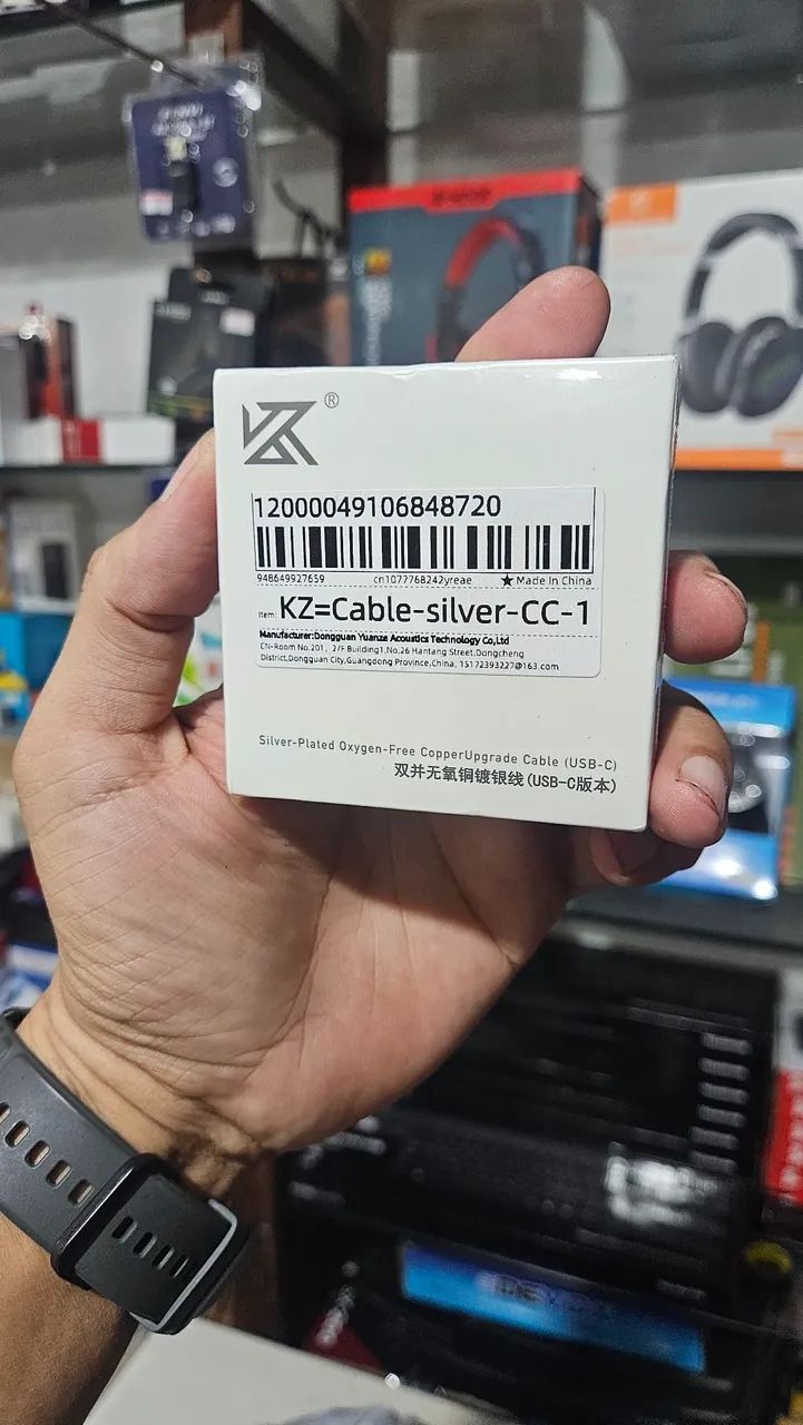 KZ Cabos originais tipo C com microfone para fones  - Foto 2