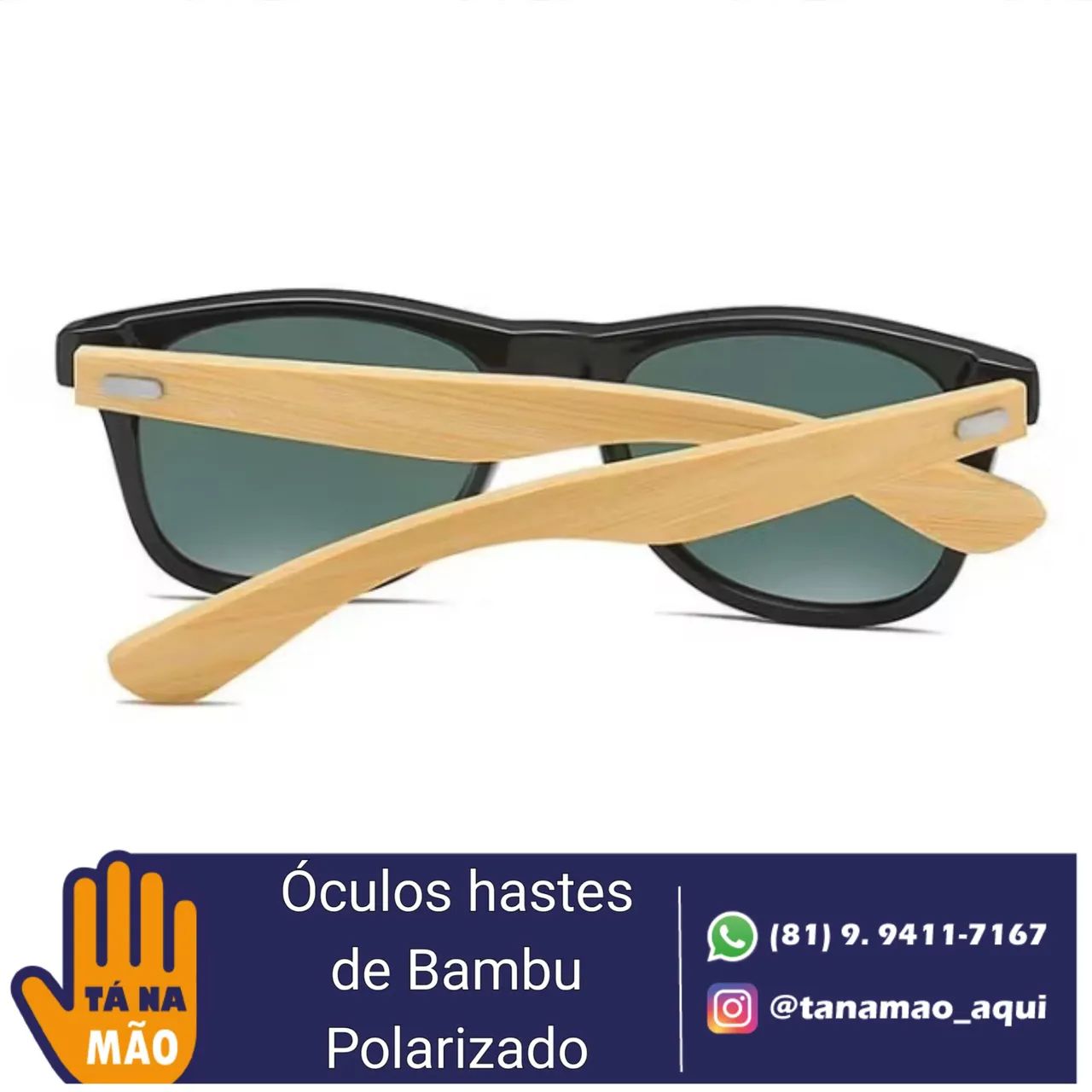 Óculos de sol hastes de Bambu - Polarizado  - Foto 3
