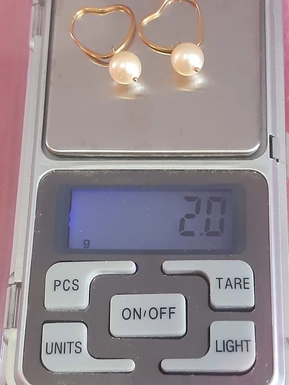 Brinco coração  pérolas 18k ouro 750 2g - Foto 3