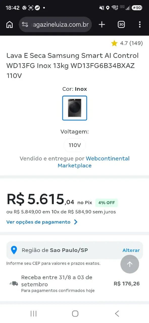 Lava e seca lacrada abaixo do preço  - Foto 2