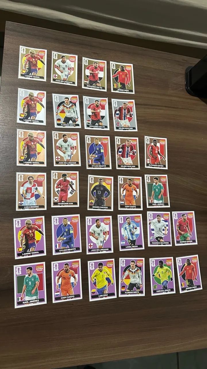 Figurinhas Extras Legends 2026 e 2022