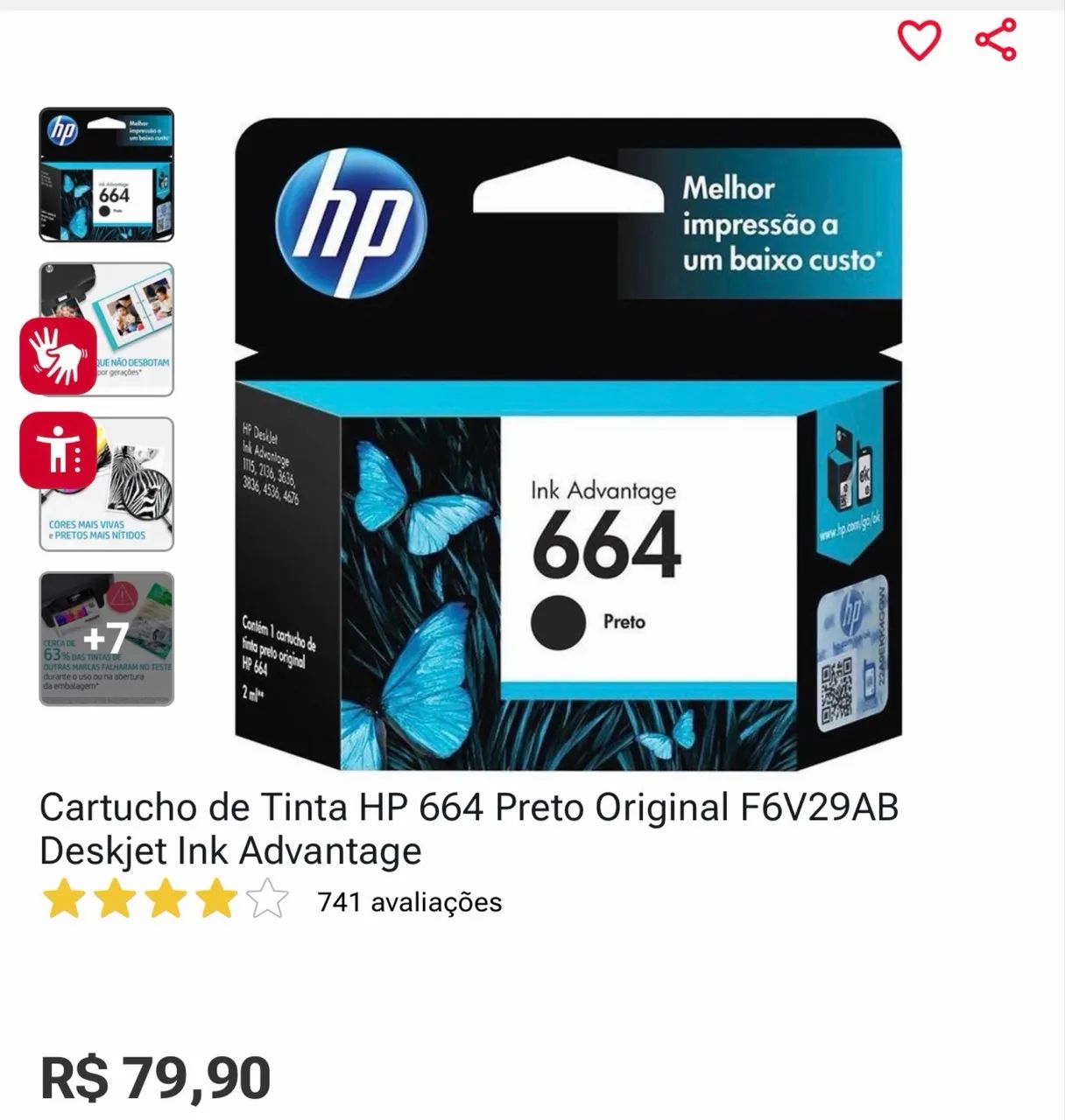 HP 664 tinta  - Foto 3