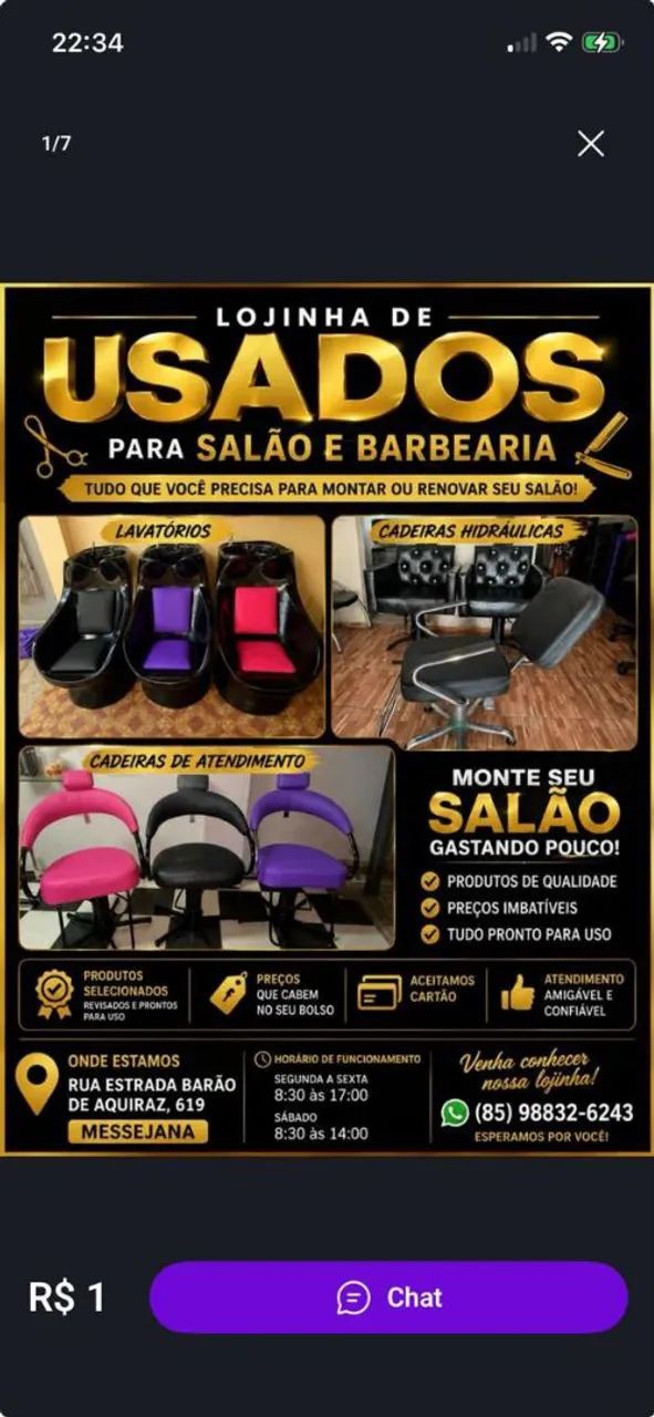 Kit pra salão usado semim novos - Foto 2