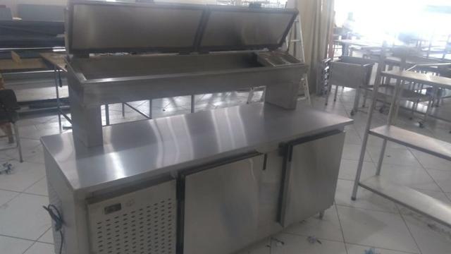 Balção Refrigerado Condimentadora Ar Forçado 100% Inox
