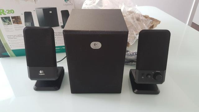 Sistema de Caixas de Som Logitech 2.1 canais Modelo R-20 - Foto 4