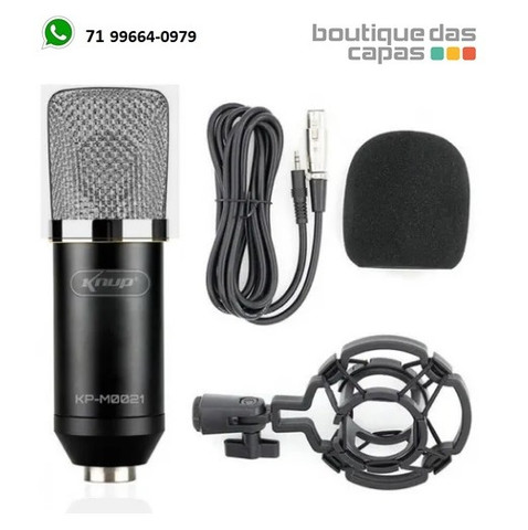 Microfone De Estúdio Condensador Profissional Knup Kp-m0021 - blackfriday - Foto 3