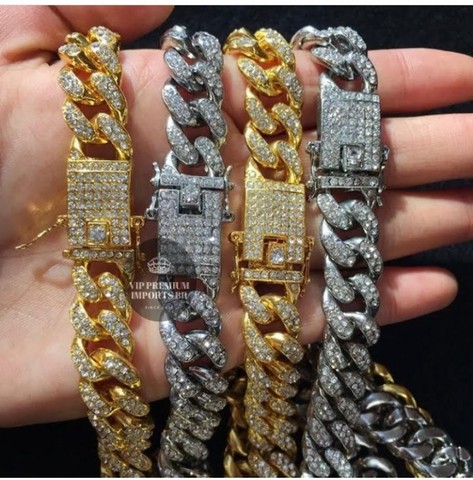 colar ice/ mc puro brilho / douradas ou em prata valor da unidade