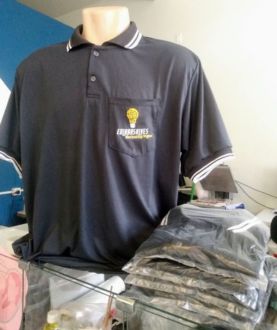 Silk bordado ou sublimação, camisas para empresas eventos e igreja  - Foto 3