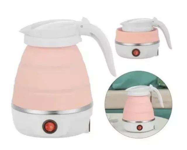 Chaleira Elétrica Dobrável Silicone 600ml Prática Viagem - Foto 6