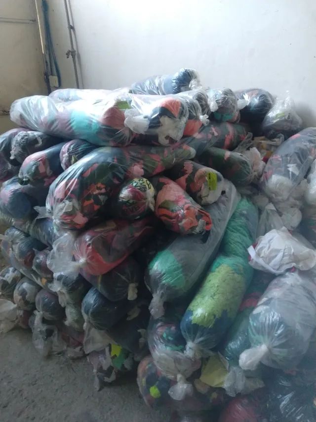 Retalhos de malha*Sobra de tecido*Malha*Poliéster 