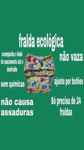 Fralda ecológica com absorvente