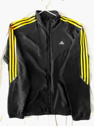 Adidas jacket 2024 black and gold