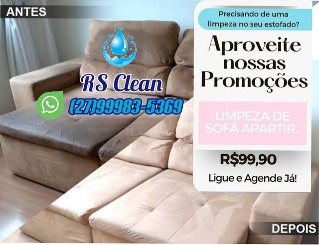 Promoção Limpeza de Sofá Colchão Tapete Lavagem a seco Higienização -  Serviços - Porto Canoa, Serra 1150498255 | OLX