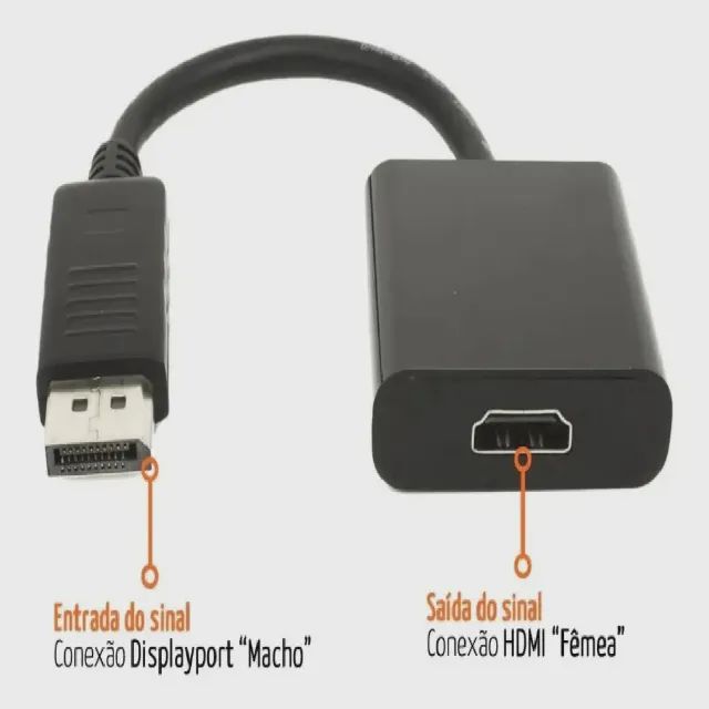 Cabo Adaptador DisplayPort para Hdmi Notebook Pc Computador - Foto 2