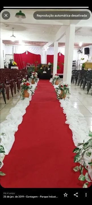 Tapete vermelho de veludo 