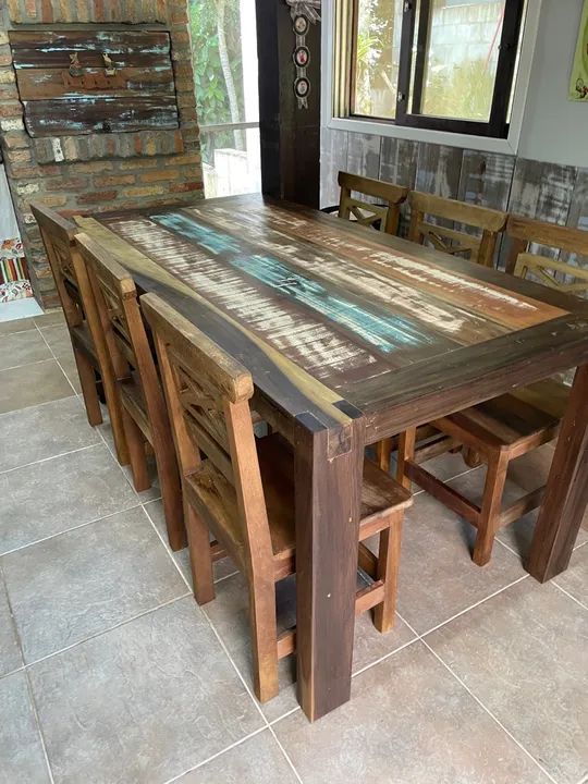 Mesa de Jantar de Madeira Maciça - Foto 3