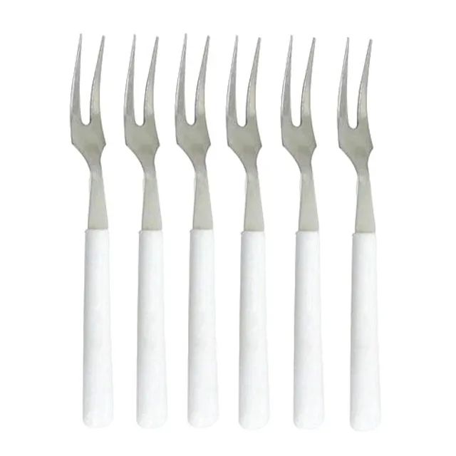 Mini Garfo para Petisco - Kit com 6 Garfinhos para Petisco Frutas etc