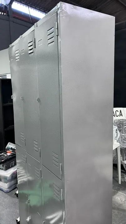 Armário Roupeiro De Aço Vestiário 6 Portas Seminovo - Foto 2