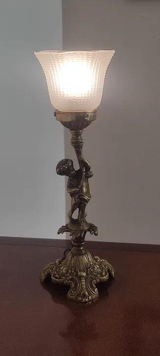 Luminária de mesa abajur de bronze - Foto 5