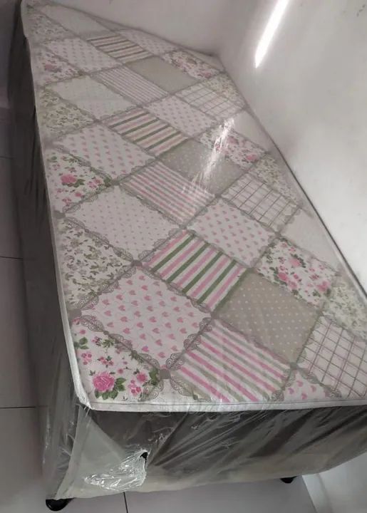 Cama box solteiro Espuma Novas