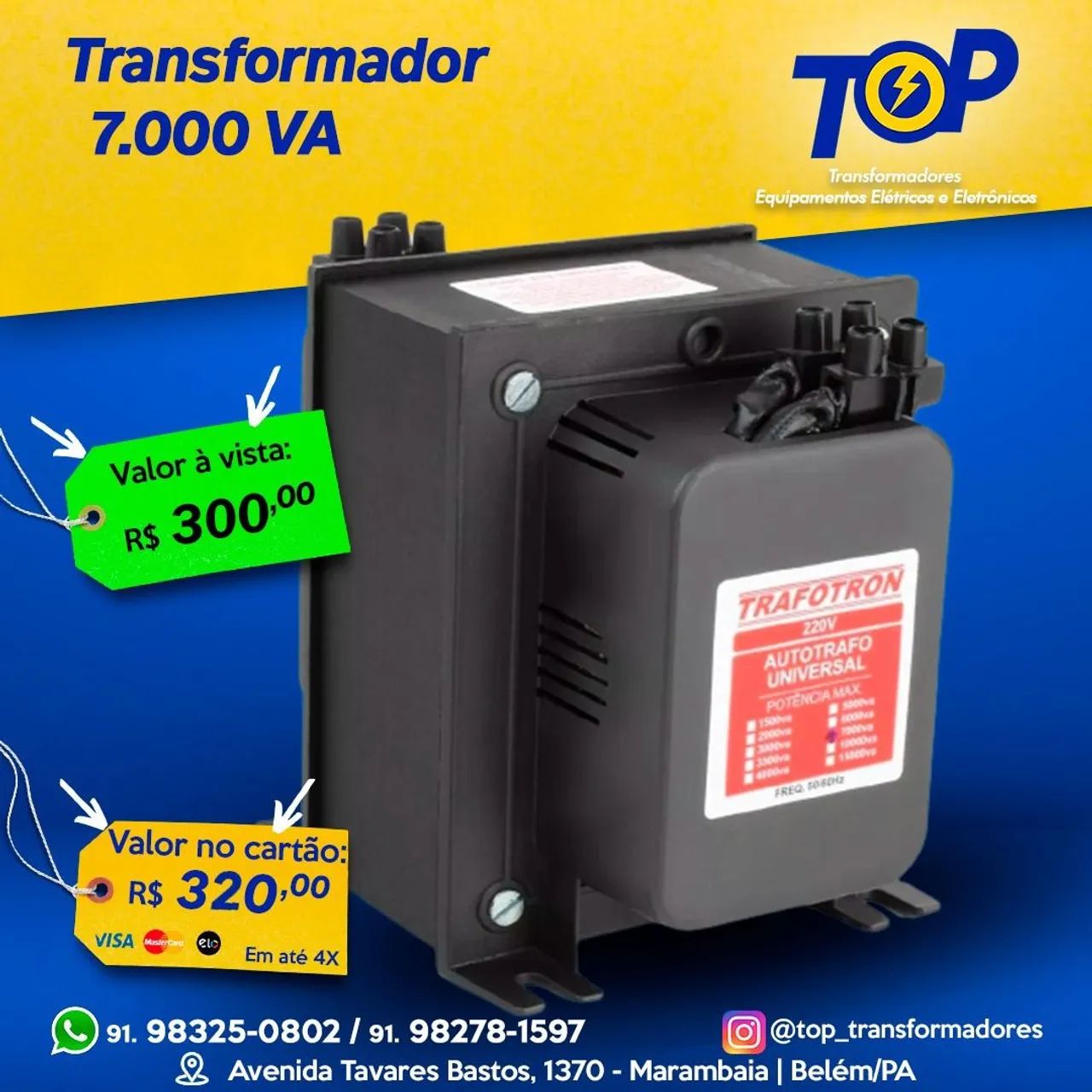 Transformador 7000 va Promoção 