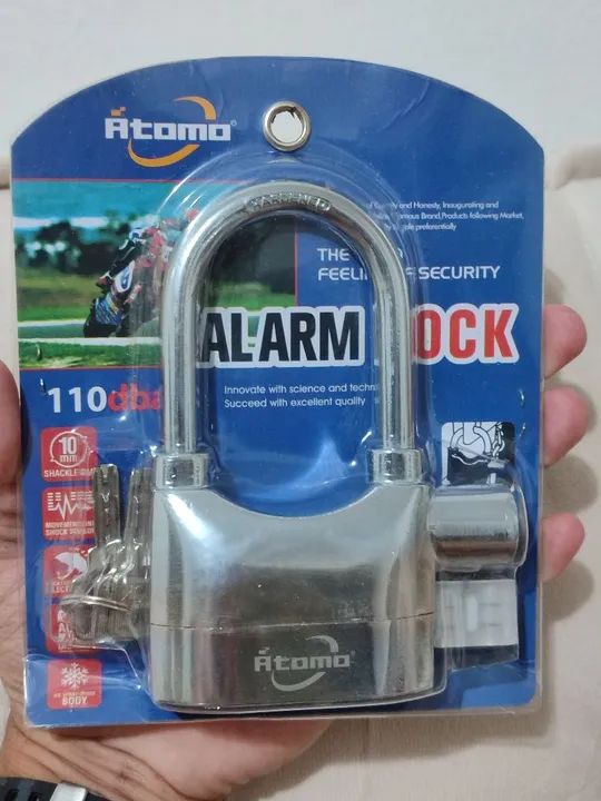 Cadeado Ante Roubo com alarme, de aço reforçado 