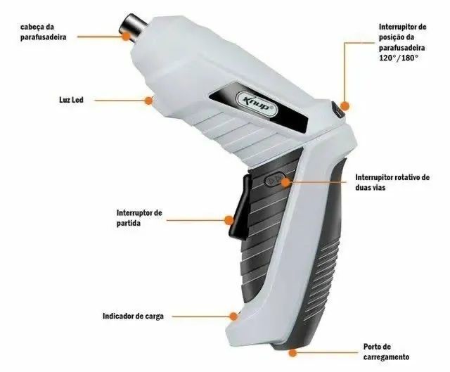 Parafusadeira Elétrica A Bateria Furadeira Sem Fio 45 Pçs Com Maleta - Knup AA038 - Foto 5