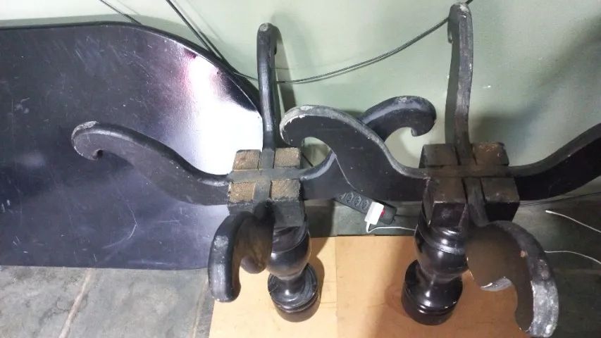 Mesa compensado e mdf oval preta  - Foto 3