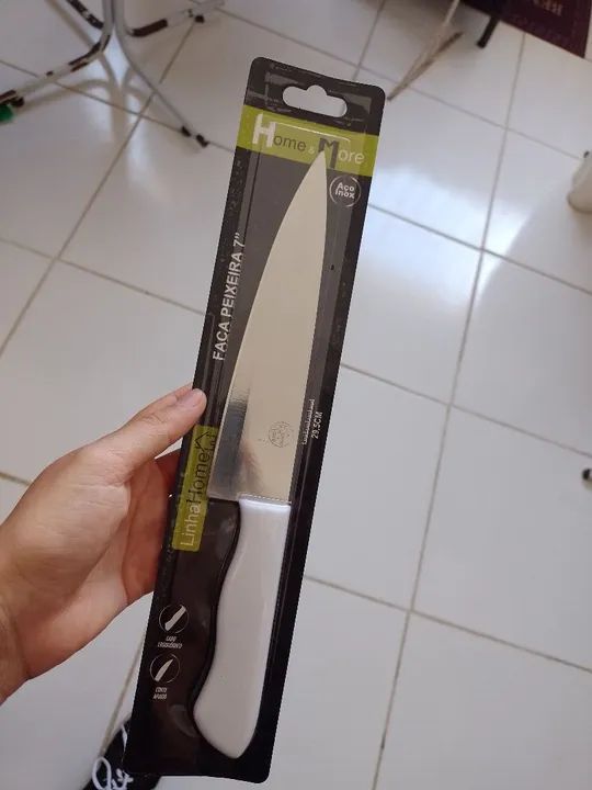 Faca de Cozinha 7'' Grande- Nova - Foto 2