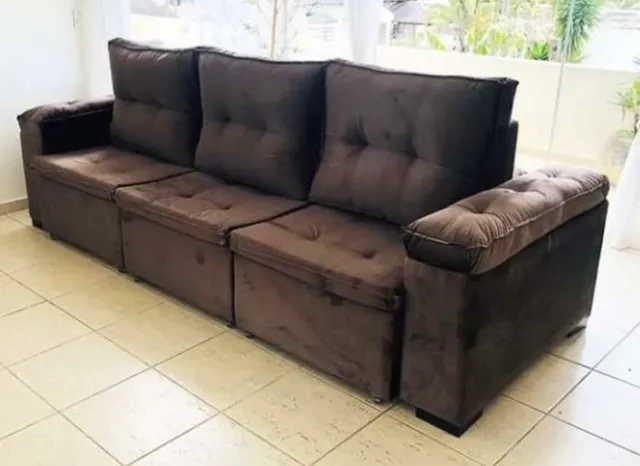 Sofa retratril reclinavel 3 modulos/pronto entrega