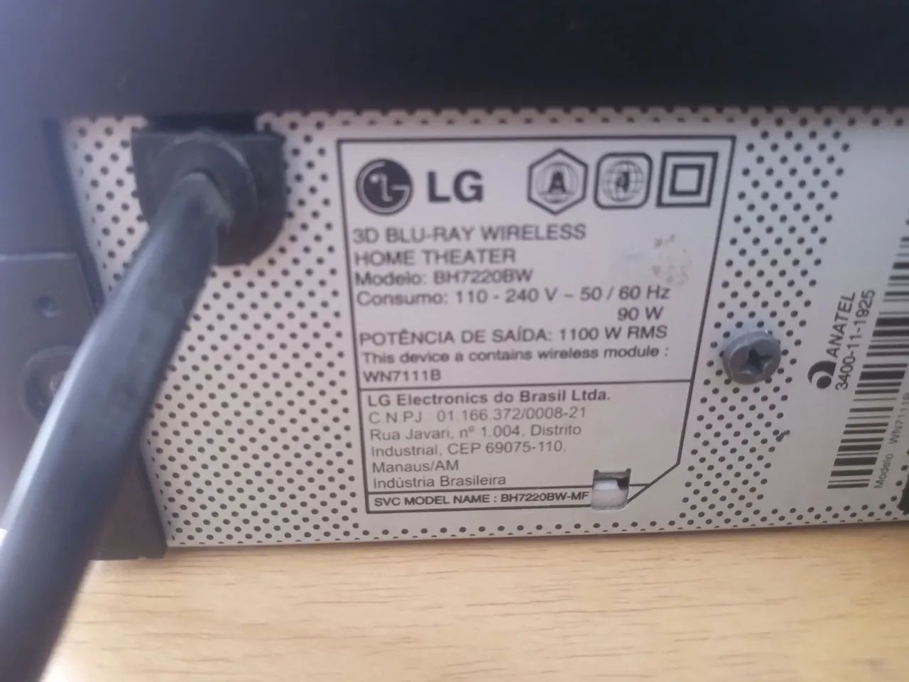 Blu Ray player home lg 1100 wats - Foto 3