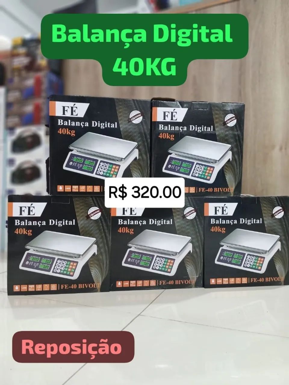 Balança Digital 40kg - Nova - R$ 320,00