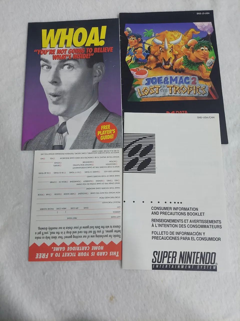 Jogo de super Nintendo Joe e mac 2 lost in the tropics - Peças e