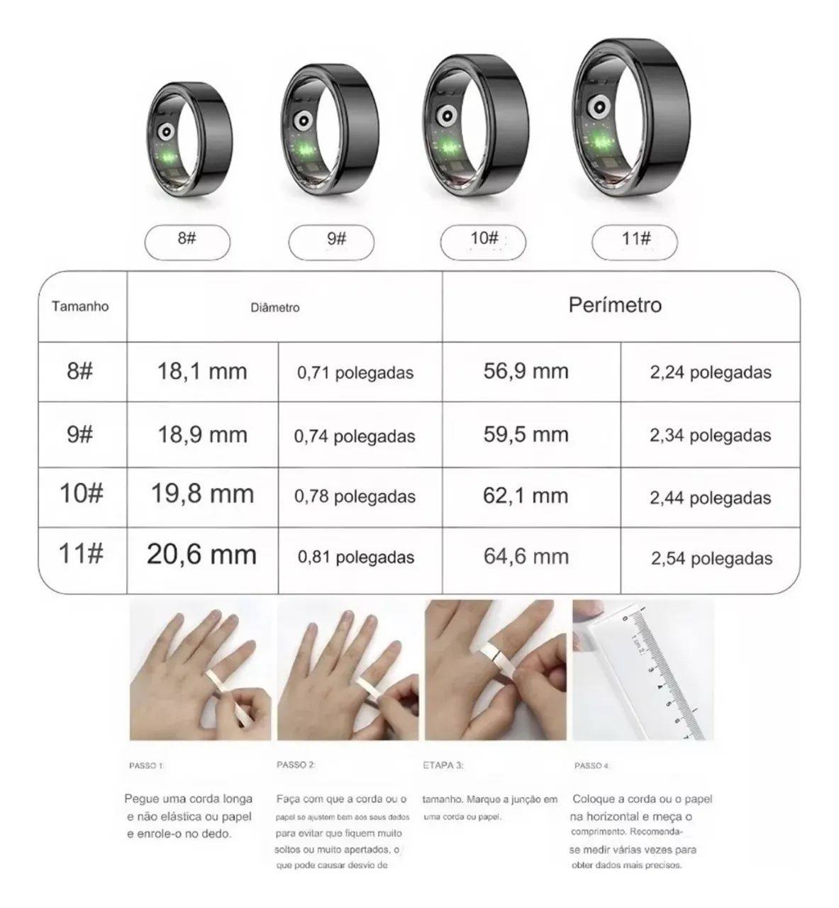Smart Ring Colmi R06 anel inteligente ? monitoramento cardíaco  - Foto 5