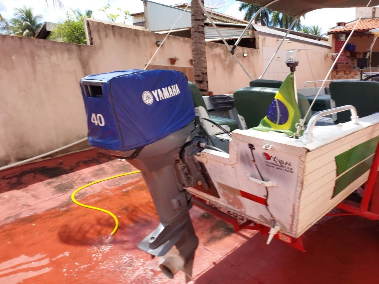 Lancha Alumínio Motor 40 Yamaha completa - Foto 5