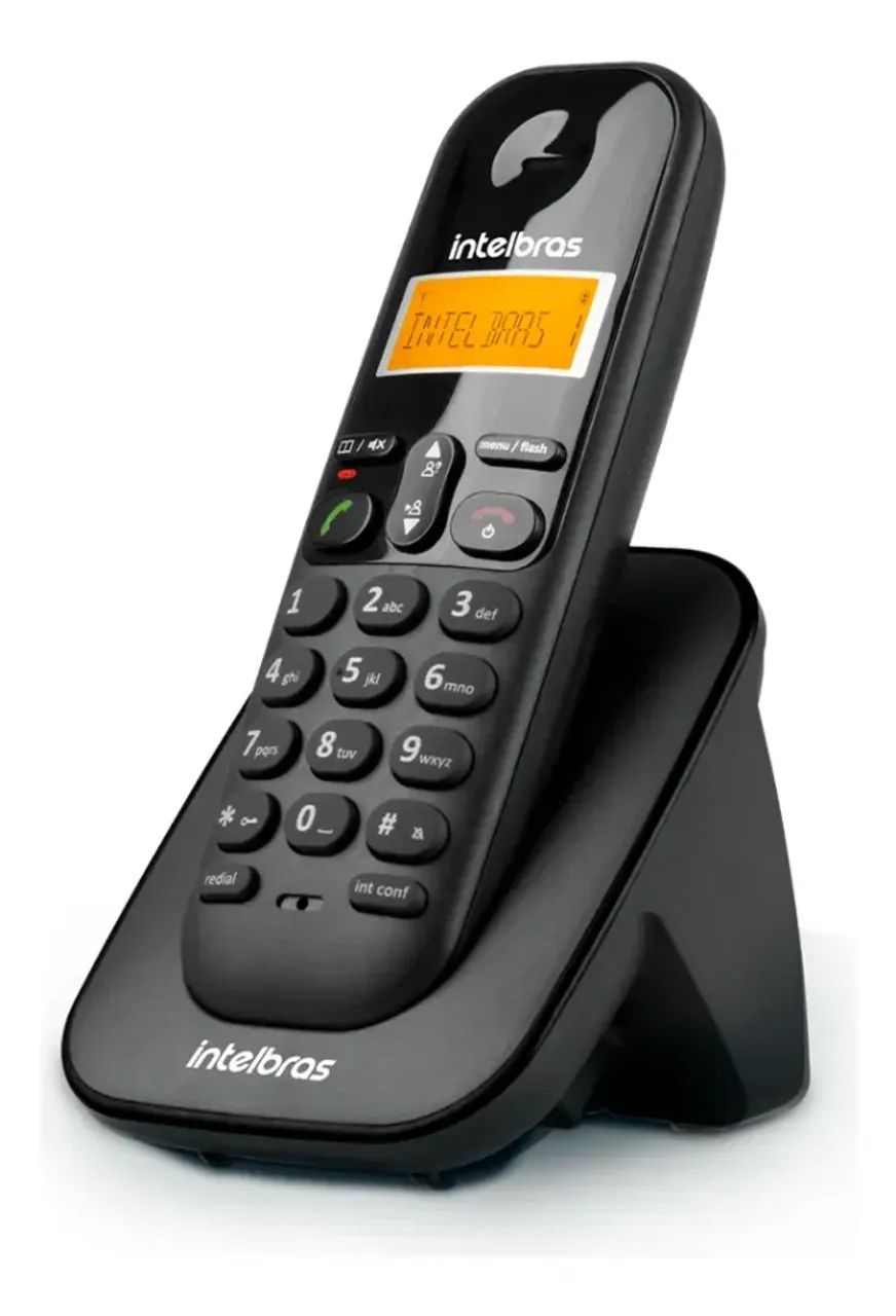 Ramal sem fio digital intelbras TS 3111 identificador de chamadas preto