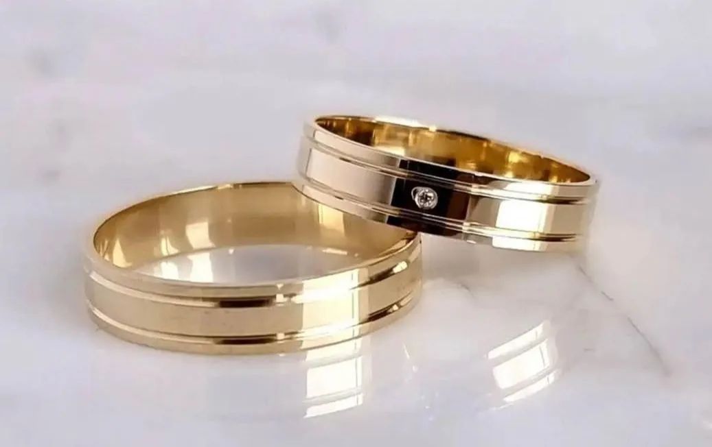 Alianças Personalizadas Sob Encomendas Casamento Compromisso Garantia  - Foto 4