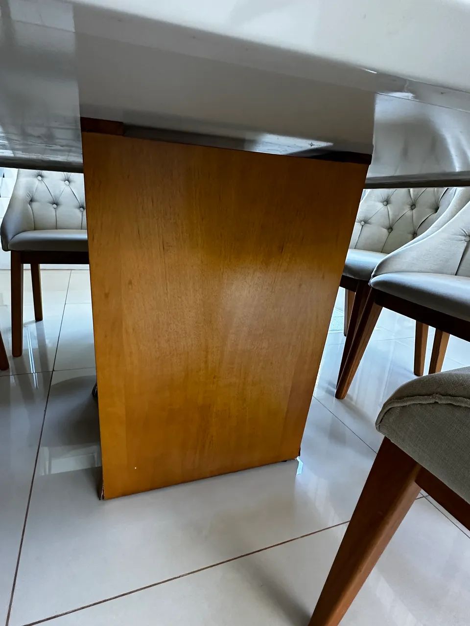 Vendo mesa de vidro (SOMENTE VENDAS, TEM QUE BUSCAR) - Foto 4