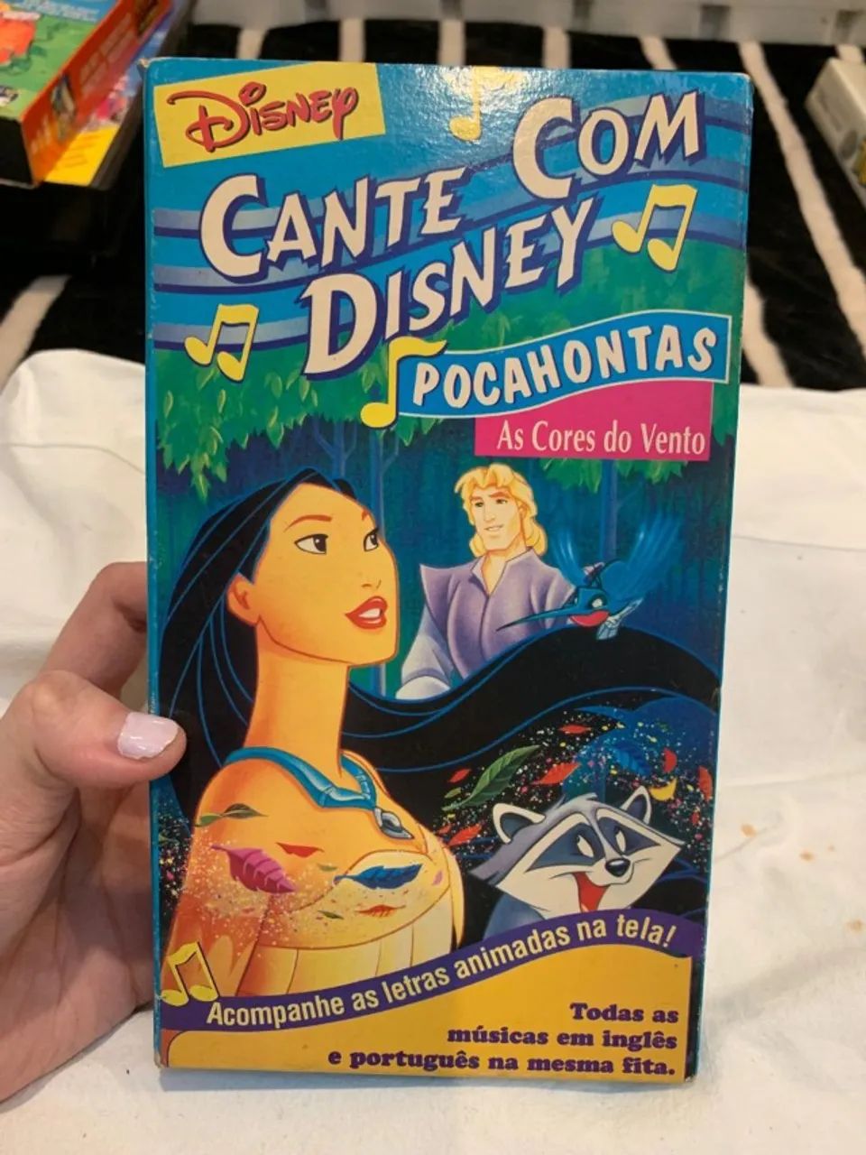 fita vhs coleção cante com disney pocahontas