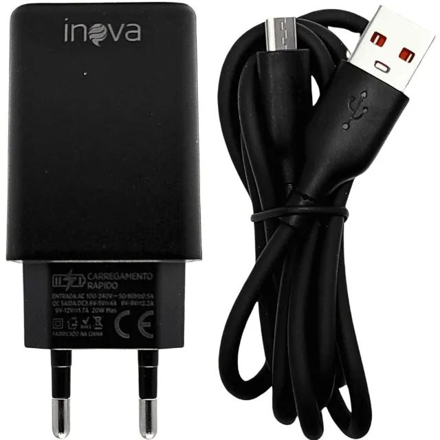 Carregador Micro Usb V8 20w Preto - Foto 5