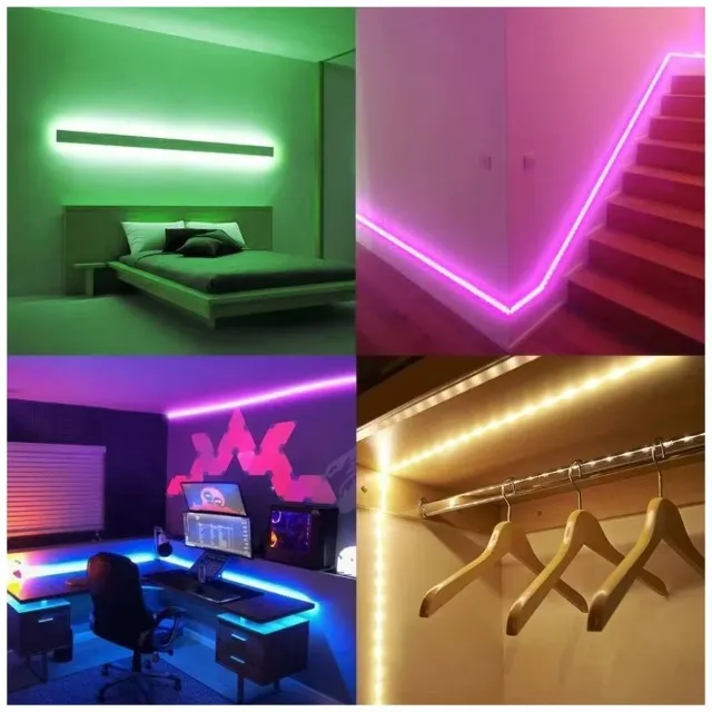 Fita LED 5m à Prova d'Água RGB - Multicor com Controle E Fonte