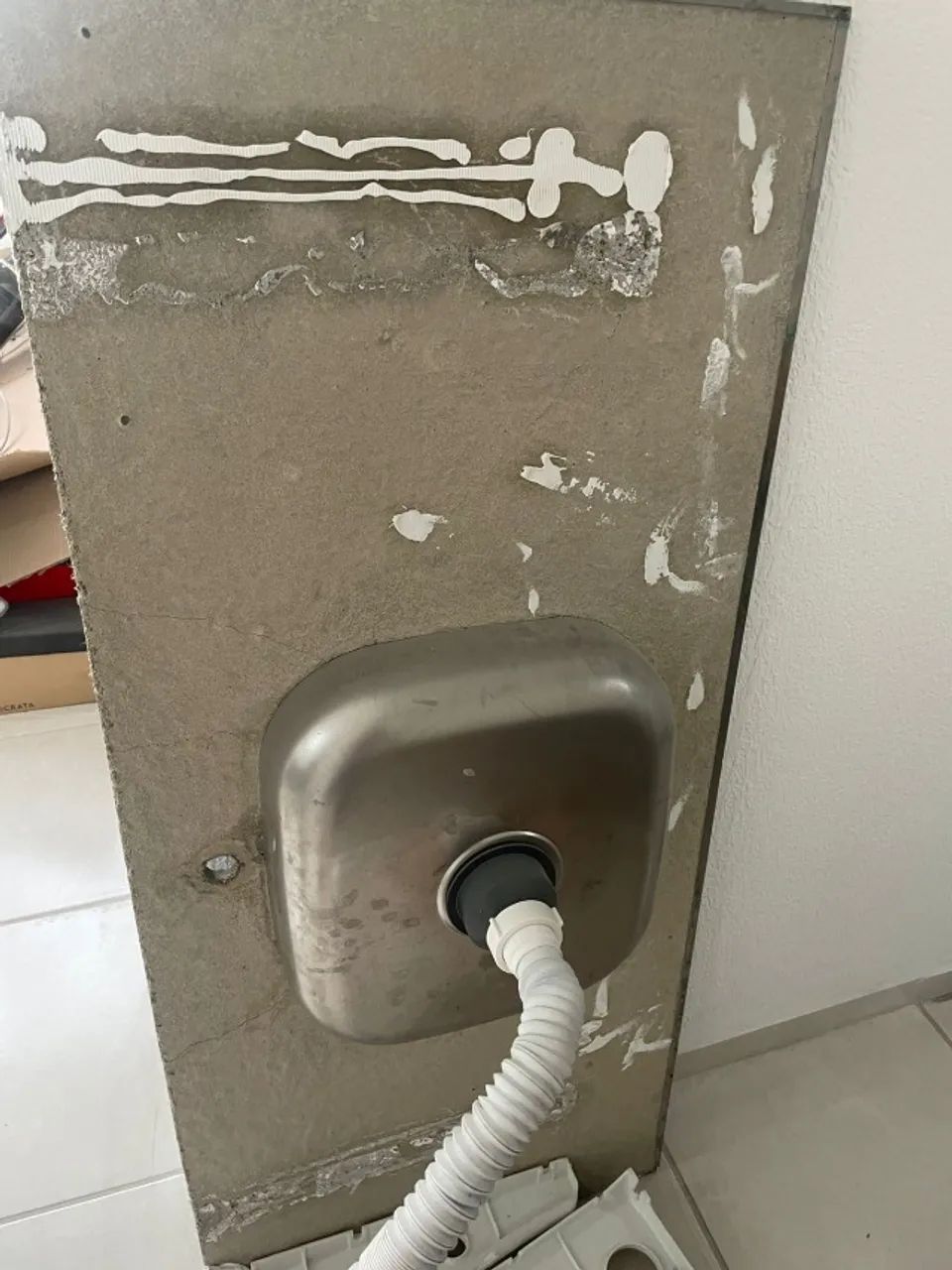 Pia Aço Inox 120x52 (já vai concretada) + 2 Mãos Francesas + Válvula  - Foto 4