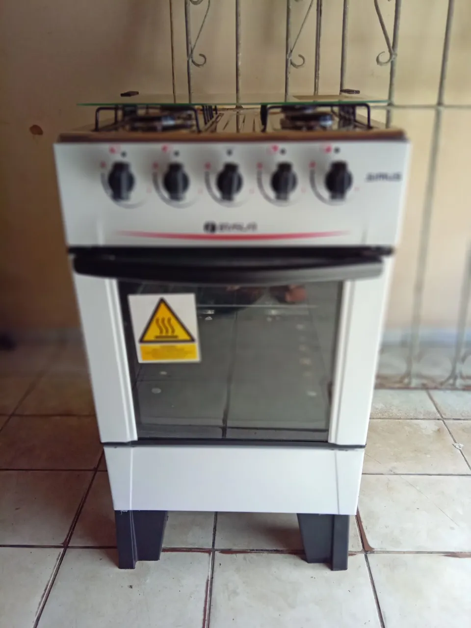 Fogão 4 bocas com mesa de vidro