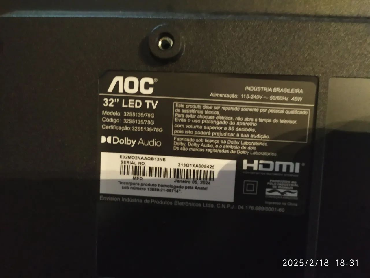 Vendo placa para tv AOC 32"