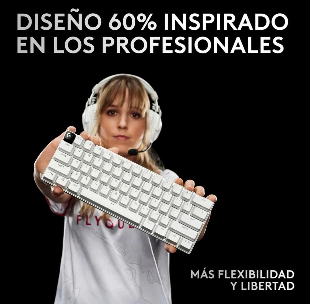 Teclado sem fio Logitech G Pro X 60 Lightspeed White - Foto 6