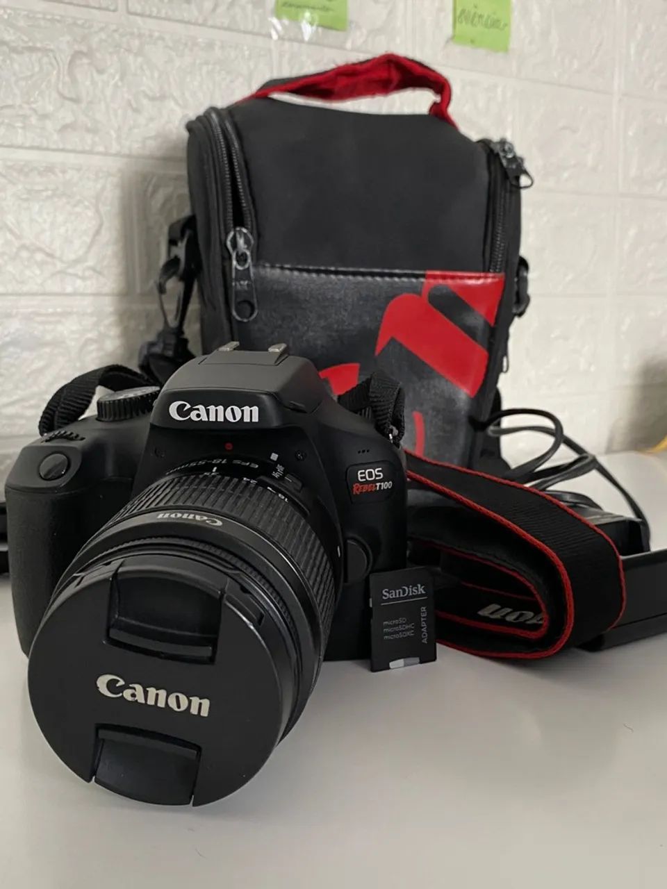 Kit Câmera EOS Rebel T100 + Lente 18-55mm + Case