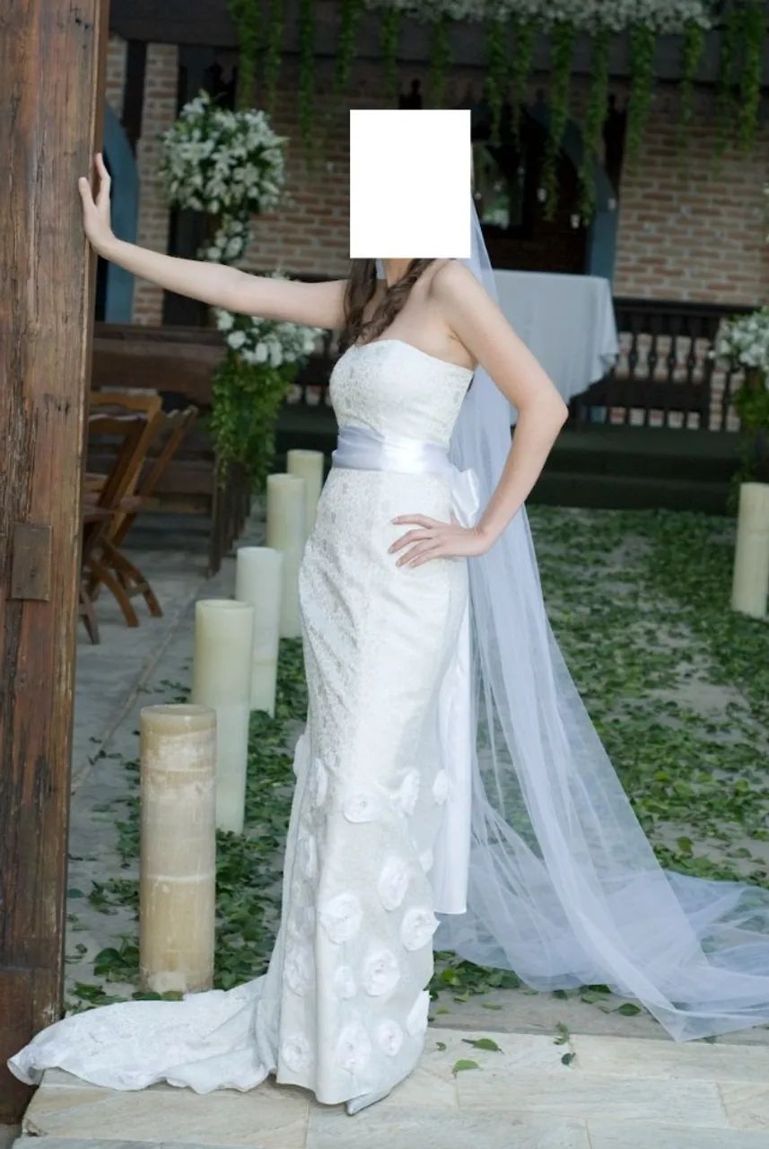 Vestido de Noiva Tomara que Caia Longo - Foto 2