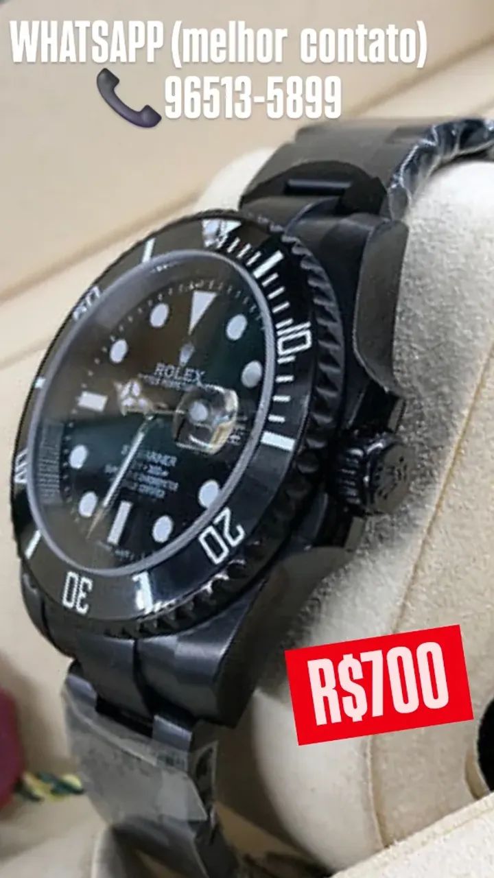 Relógio ROLEX AUTOMÁTICO SUBMARINER ALL BLACK - Foto 2