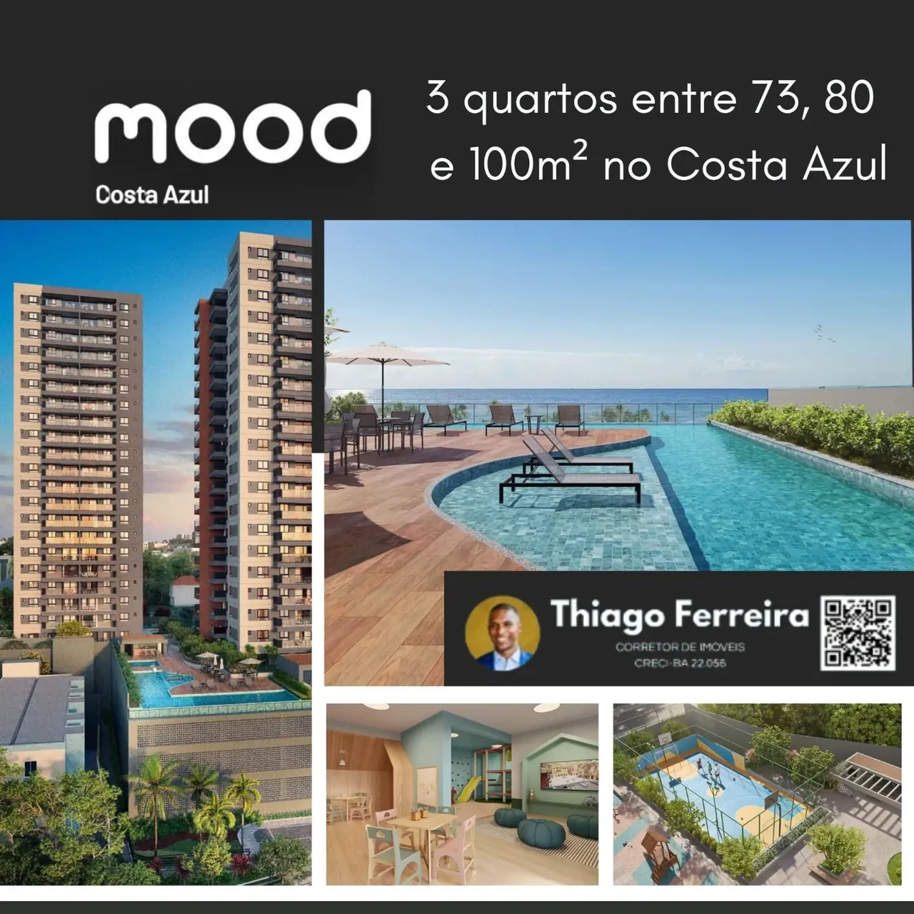 Mood Costa Azul, 3 Quartos Sendo 1 Suíte, 73M² A 100M² E 1 Ou 2 Vaga De Garagem. 1VGAKHF