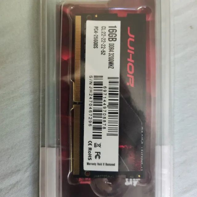 Memória RAM DDR4 16gb 3200mhz notebook JUHOR